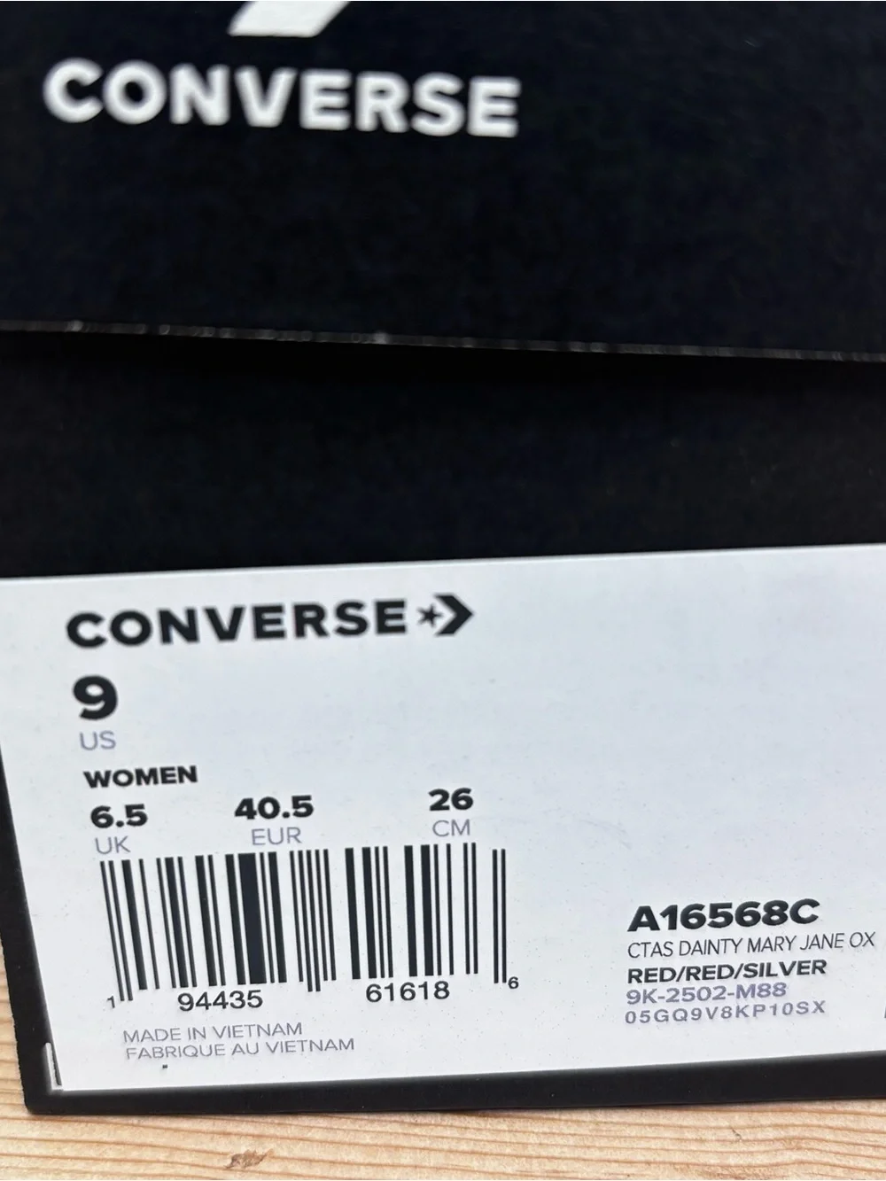 Converse Chuck Taylor All Star Dainty Mary Jane Knit Red A16568C CTAS Woman’s 9 - Picture 6 of 6
